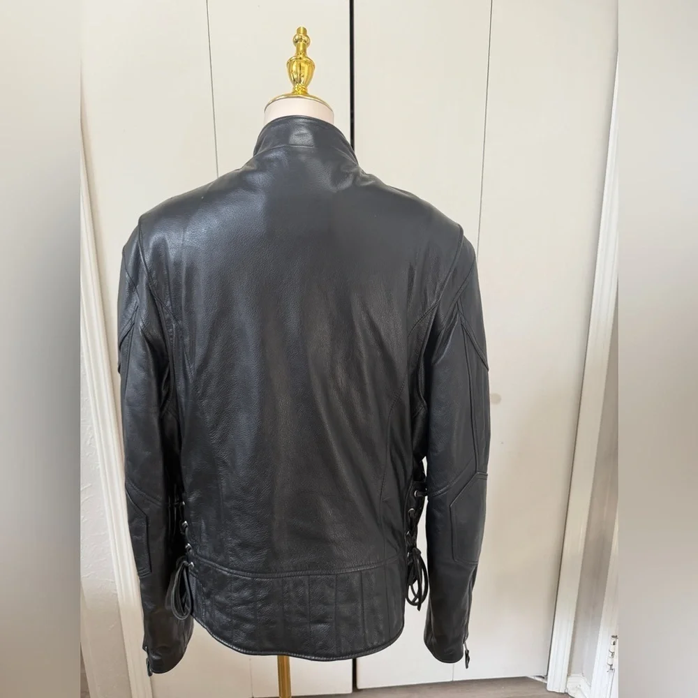 Wilsons Leather Men's Black Moto Jacket